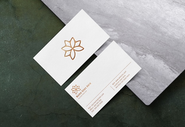Luxury Logo Mockup on White Business Card