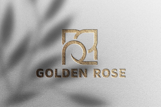 luxury logo mockup on white paper