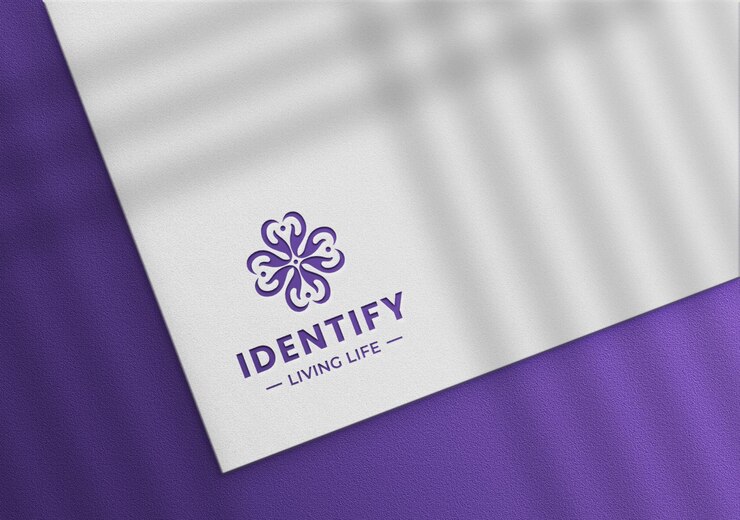 luxury logo mockup on white paper