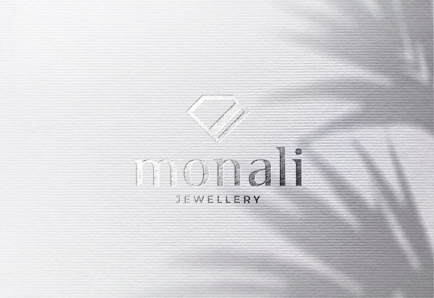 Luxury Logo Mockup on White Stripped Paper