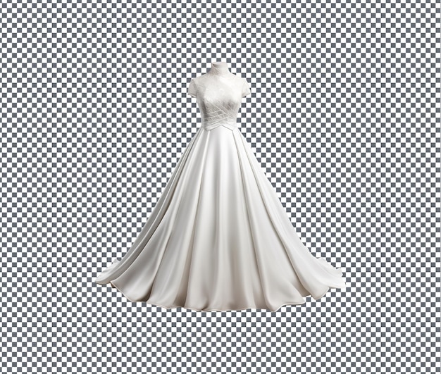 PSD luxury mandarin collar a line wedding dress isolated on transparent background