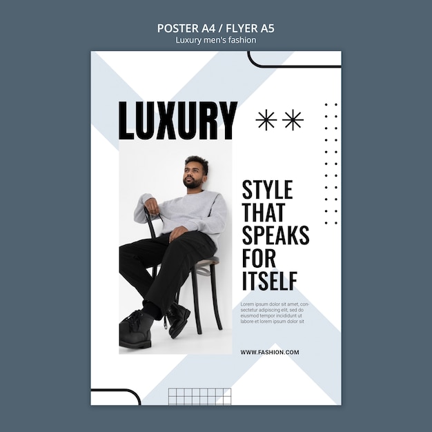 Luxury men's fashion template design