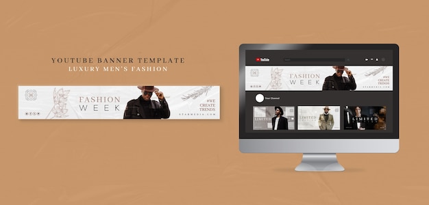 PSD luxury men’s fashion template design