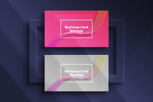 PSD luxury and minimalist business card mockup