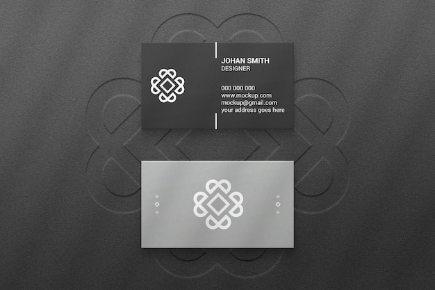 PSD luxury modern business card mockup