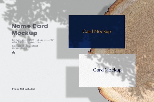 Luxury name card or business card mockup with a different scene