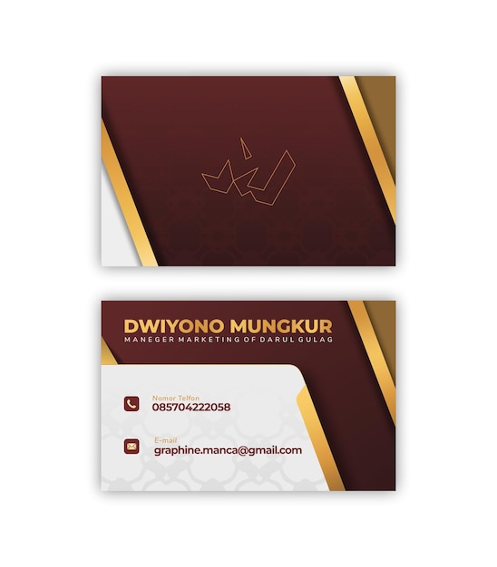 PSD luxury name card design template