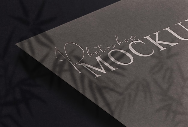 PSD luxury paper embossed mockup