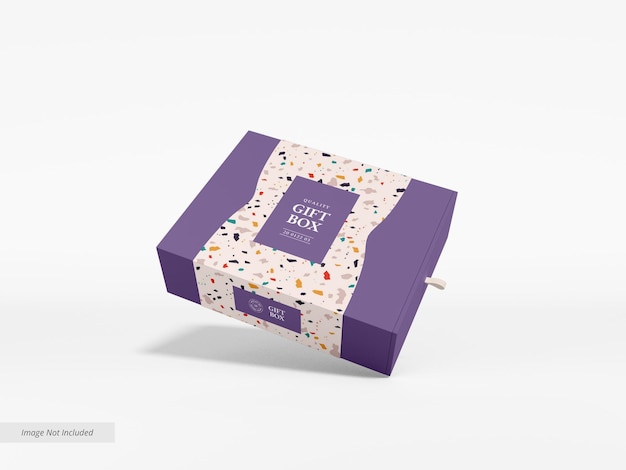 Confezione regalo di carta di lusso con mockup di copertina