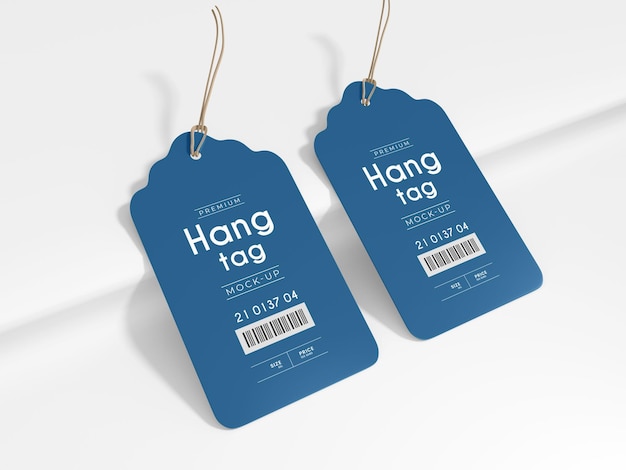 Luxury paper label hang tag branding mockup