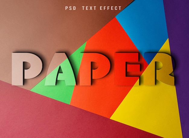 PSD luxury paper text effect psd