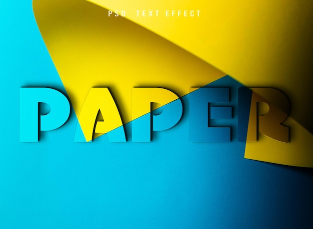 PSD luxury paper text effect psd