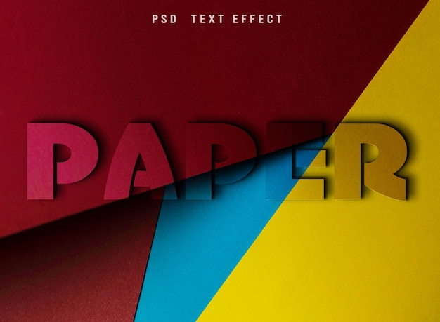 PSD luxury paper text effect psd