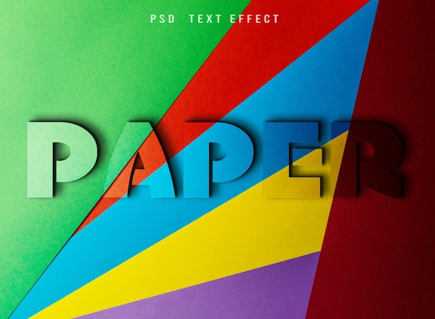 PSD luxury paper text effect psd