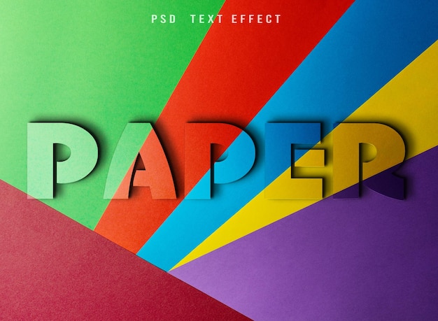 Luxury paper text effect psd