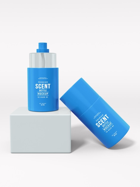 Luxury Parfum Scent Spray Bottle Branding Mockup