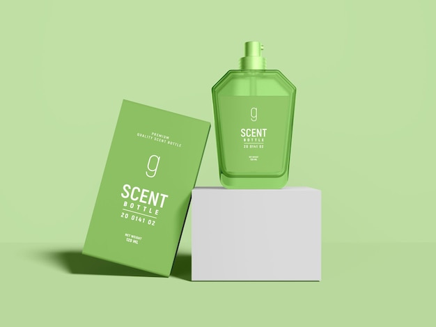 Luxury Parfum Scent Spray Bottle Branding Mockup