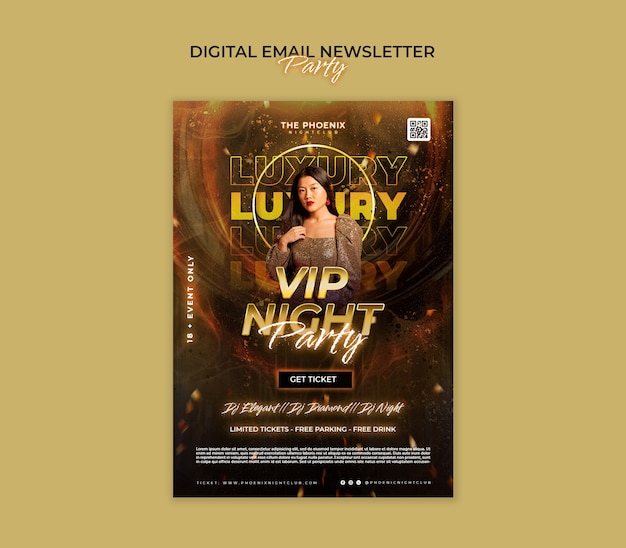 PSD luxury party template design