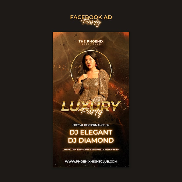 PSD luxury party template design