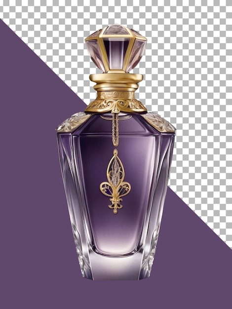 Luxury perfume bottle isolated on transparent background