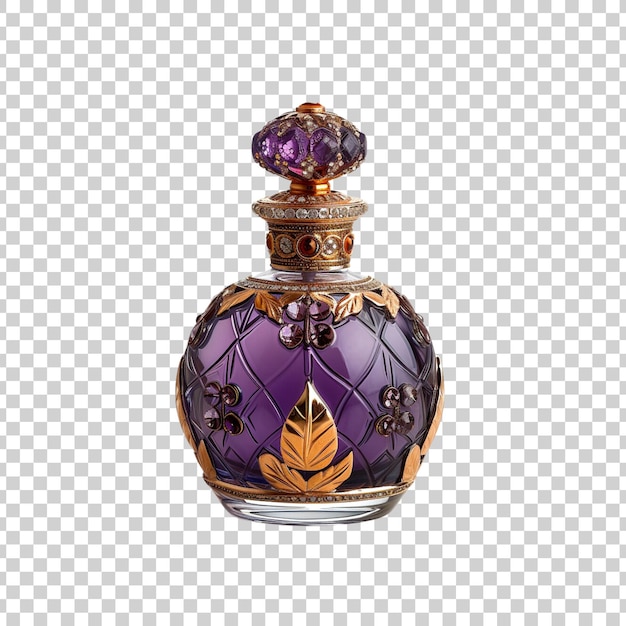 Luxury perfume bottle isolated on a transparent background