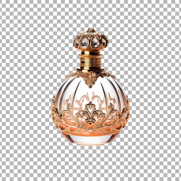 Luxury perfume bottle isolated on a transparent background