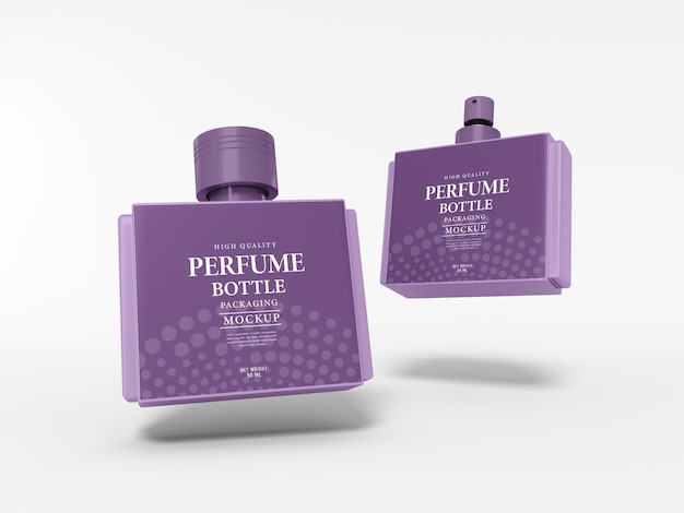 Mockup di bottiglia di profumo di lusso