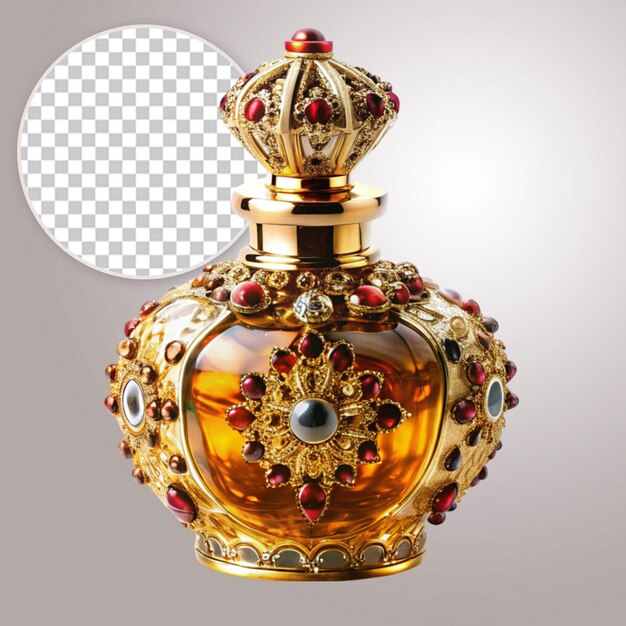 PSD luxury perfume bottle png isolated on transparent background