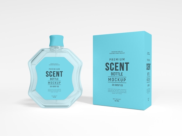 Mockup di marchio di bottiglia di profumo di lusso