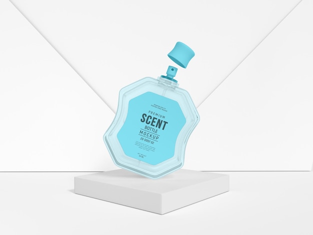 Luxury perfume scent bottle branding mockup