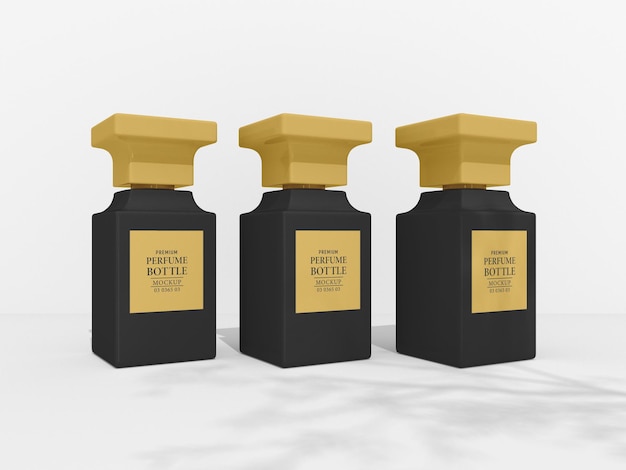 Mockup di marchio di bottiglia spray di profumo di lusso