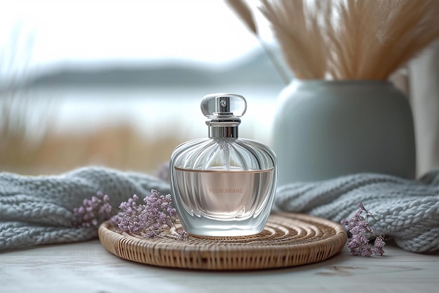 Luxury perfumes logo product mockup