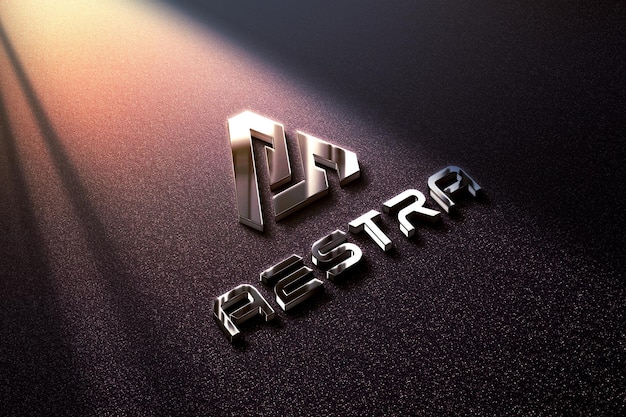 PSD mockup logo 3d prospettiva di lusso