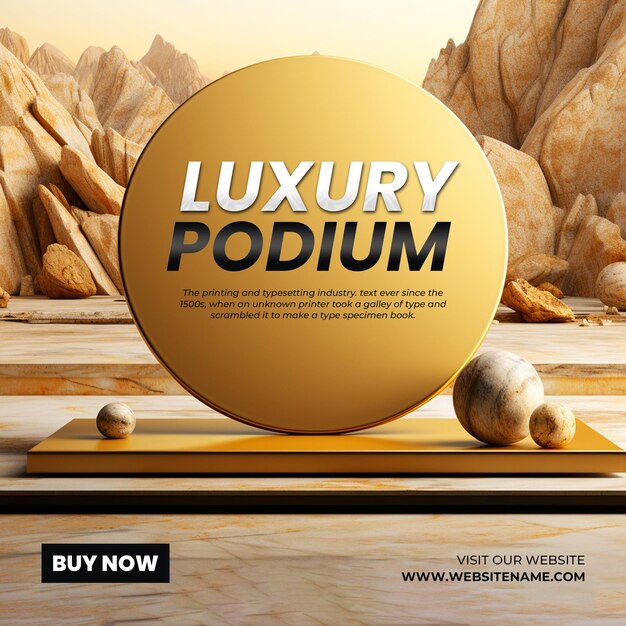 PSD luxury podium background