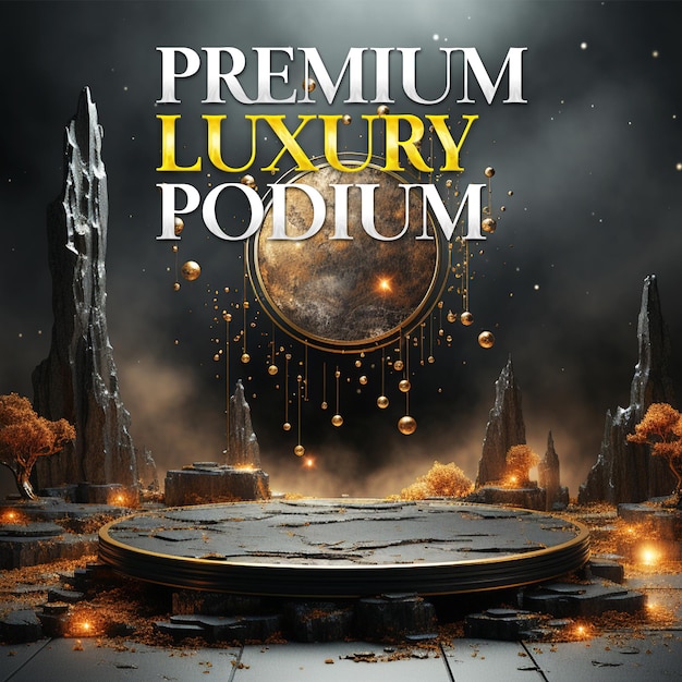 Luxury podium display background for product presentation