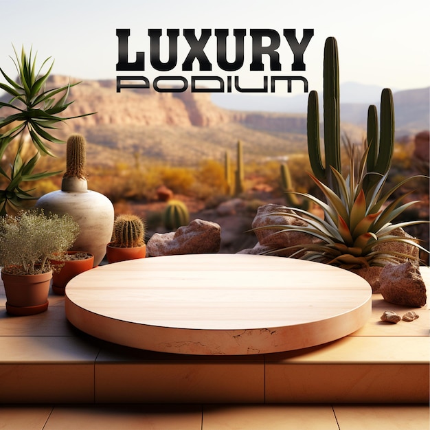 PSD luxury podium display background for product presentation