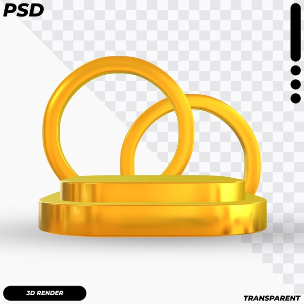 Podio di lusso con rendering 3d