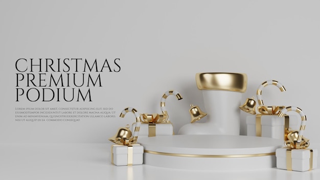 LUXURY PODIUM WITH CHRISTMAS ORNAMENT