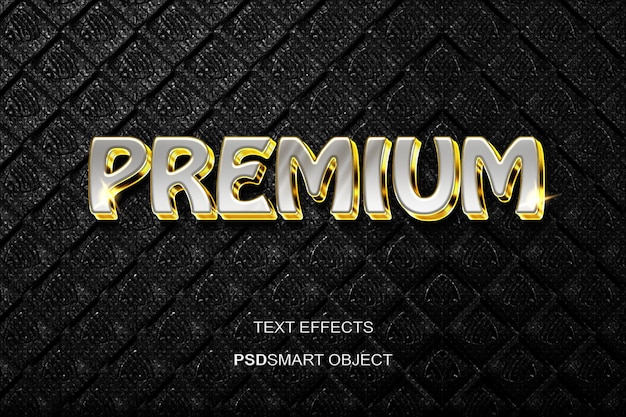 Luxury premium gold 3d text style mockup