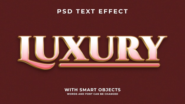 PSD luxury psd editable text effect