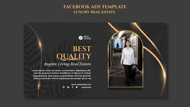 PSD luxury real estate facebook template