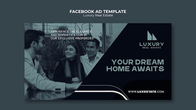 PSD luxury real estate facebook template