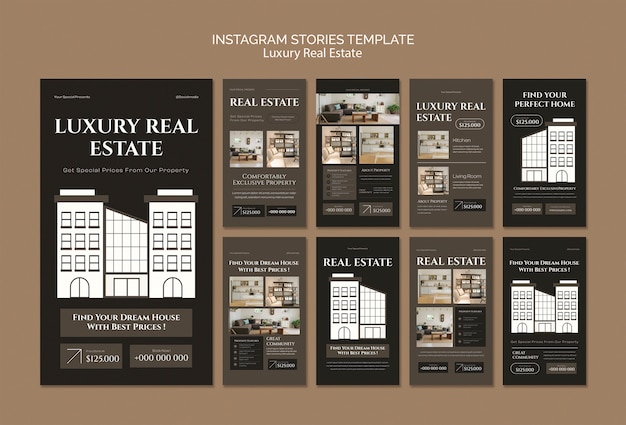 Luxury real estate instagram stories