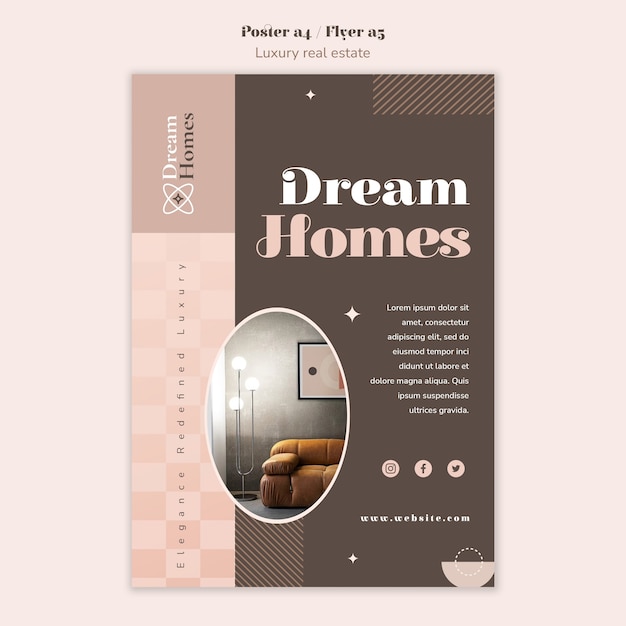 PSD luxury real estate template design