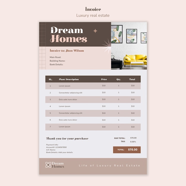 PSD luxury real estate template design