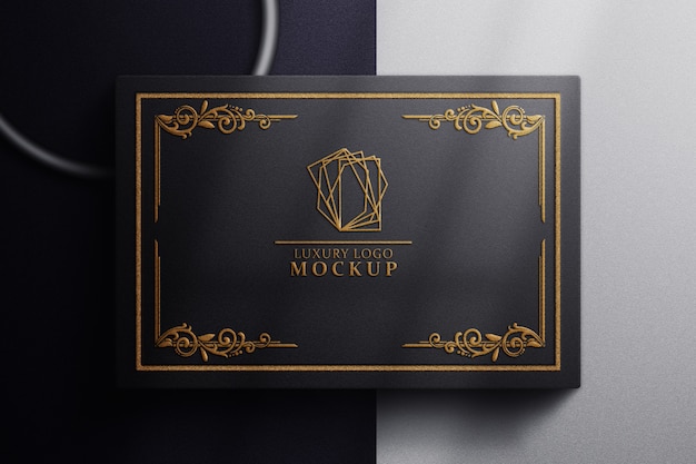 Luxury realistic logo mockup