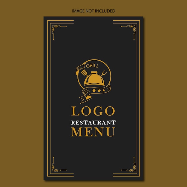 Luxury Restaurant Menu Template with Elegant Black and Gold Design