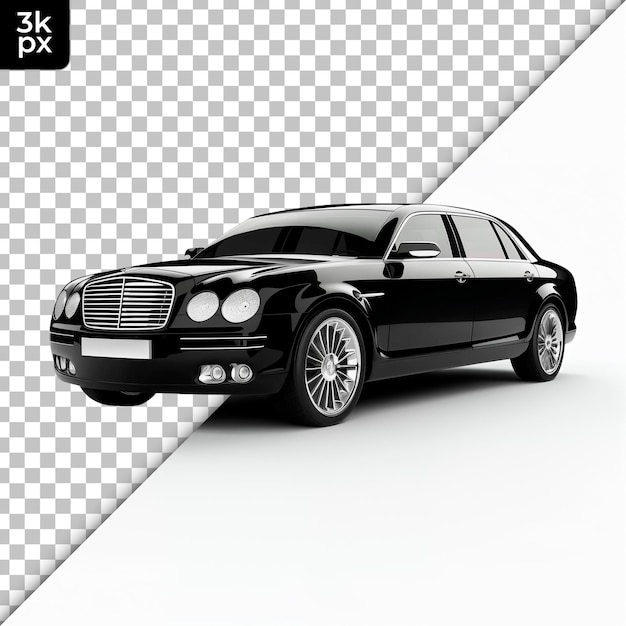 Luxury sedan isolated on transparent background