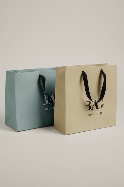 PSD luxury shopping bags mockup