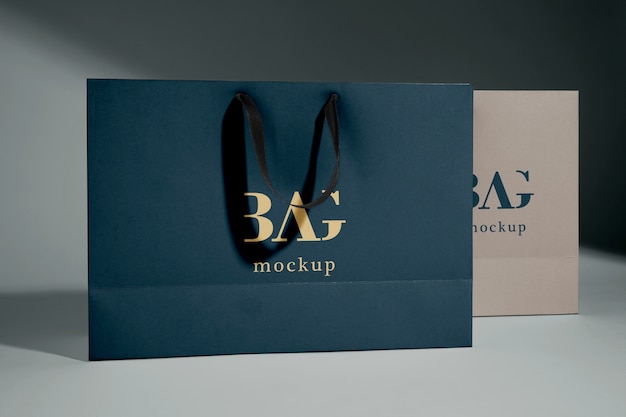 PSD luxury shopping bags mockup